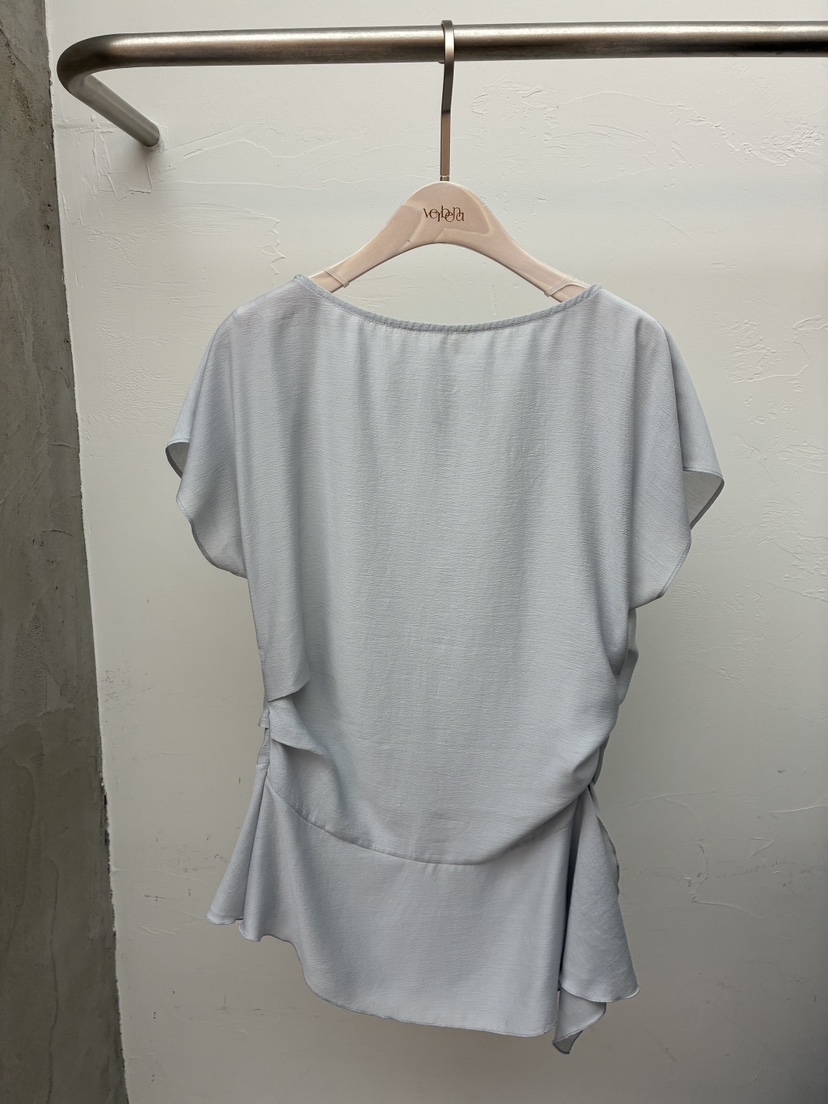 Verbena韓國直郵女裝新品人氣26春夏推薦襯衫蕾絲衫不對稱Verbena襯衫/蕾絲衫圖色2