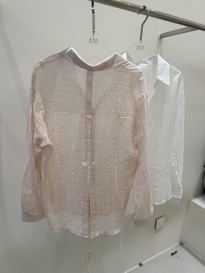 BLACK BIJOU韓國直郵實拍女裝新品休閑26夏季襯衫蕾絲衫透明BLACK BIJOU襯衫/蕾絲衫