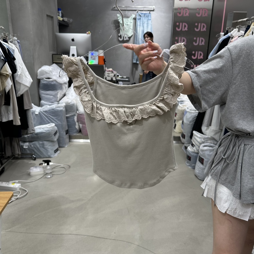 JUDYQUE韓國直郵實拍女士新款職業26夏季推薦吊帶背心無袖JUDYQUE吊帶/背心圖色2