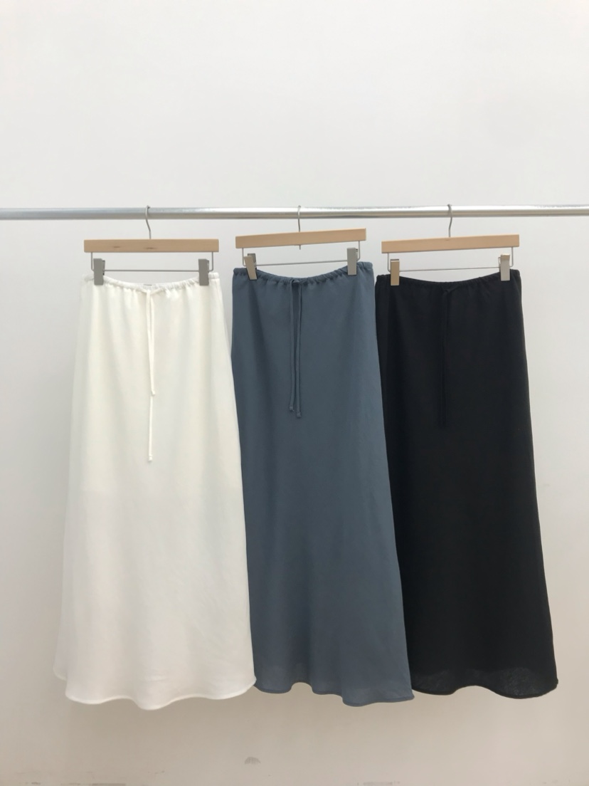 TAFFETA/MURET韓國東大門直郵女裝新品休閑長裙斜紋布亞麻TAFFETA/MURET長裙