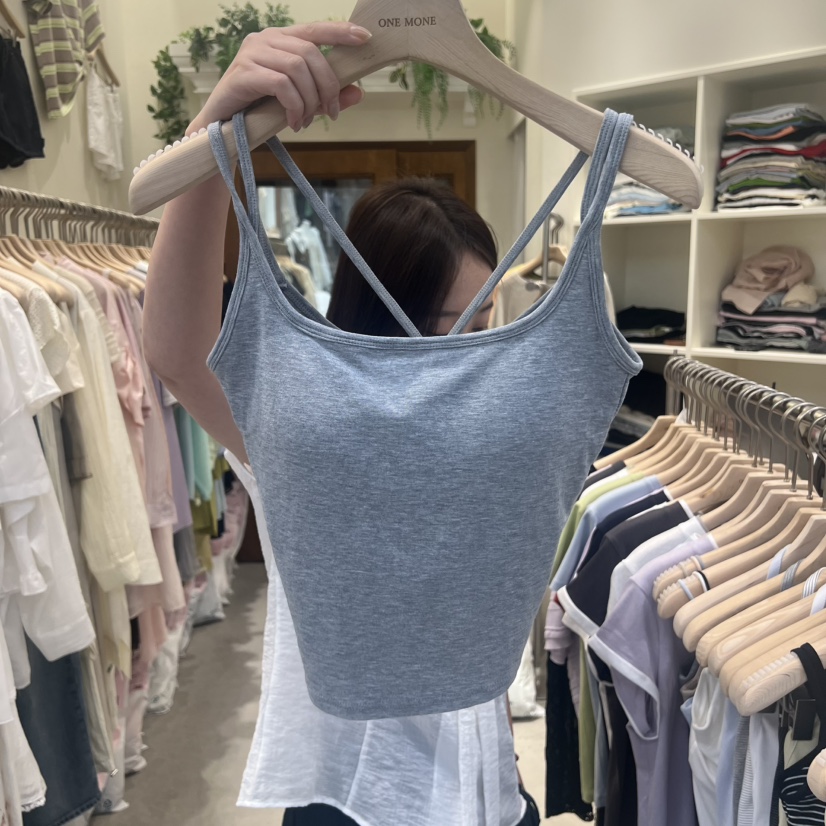 ONE MONE韓國直郵女士新款熱賣時尚職業26夏季吊帶背心無袖ONE MONE吊帶/背心圖色3