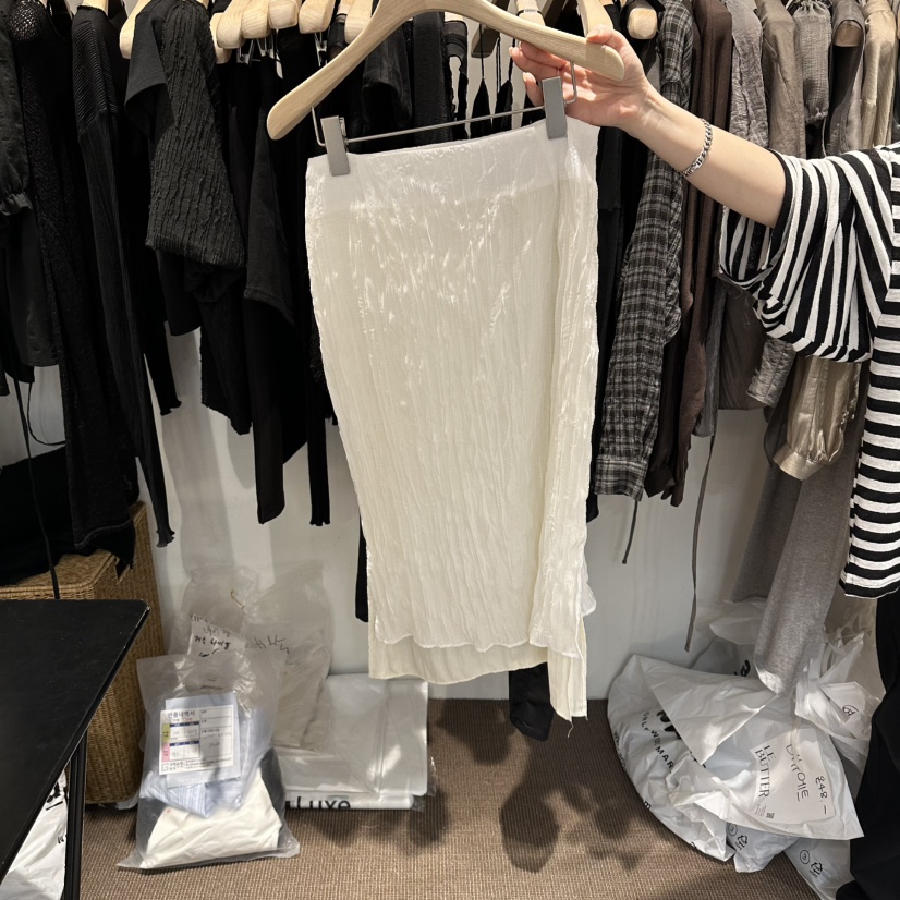 LE BUTTER韓國東大門直郵女裝新品26春夏職業時尚休閑長裙LE BUTTER長裙