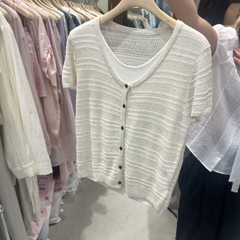 ONE MONE韓國代購女裝新款推薦熱賣26夏季休閑26春夏T恤ONE MONET恤圖色2