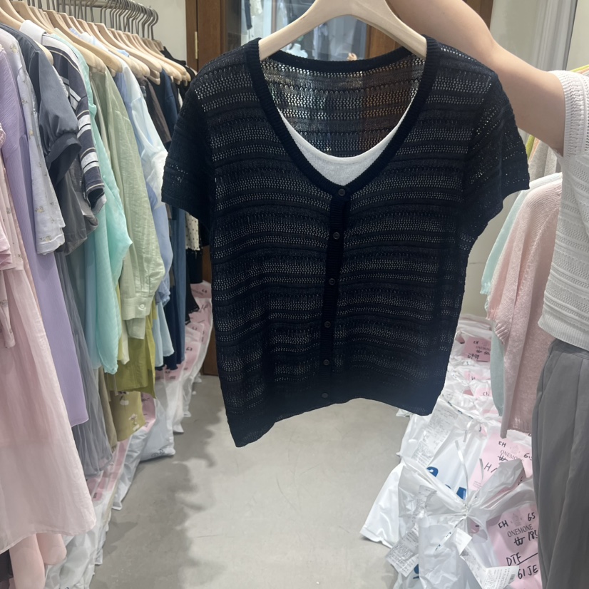 ONE MONE韓國代購女裝新款推薦熱賣26夏季休閑26春夏T恤ONE MONET恤圖色3