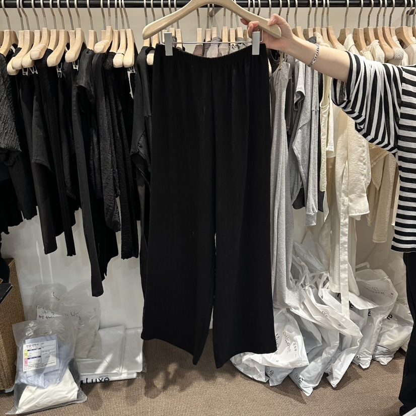 LE BUTTER韓國東大門直郵女士新品休閑26夏季休閑褲褶皺LE BUTTER休閑褲圖色2
