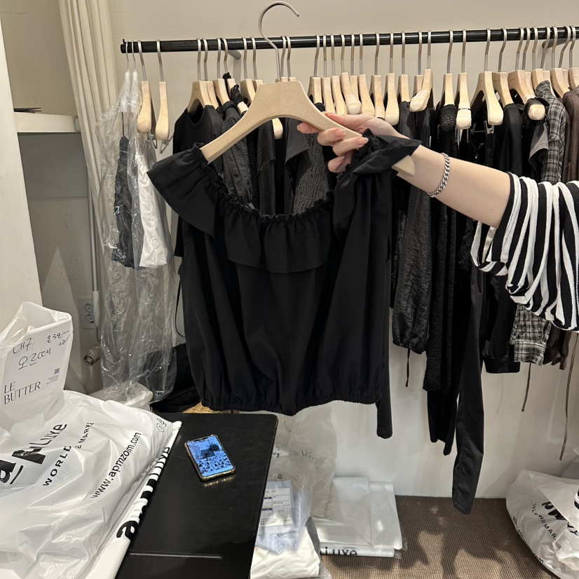 LE BUTTER韓國代購女裝新品時尚人氣職業休閑26夏季吊帶背心LE BUTTER吊帶/背心