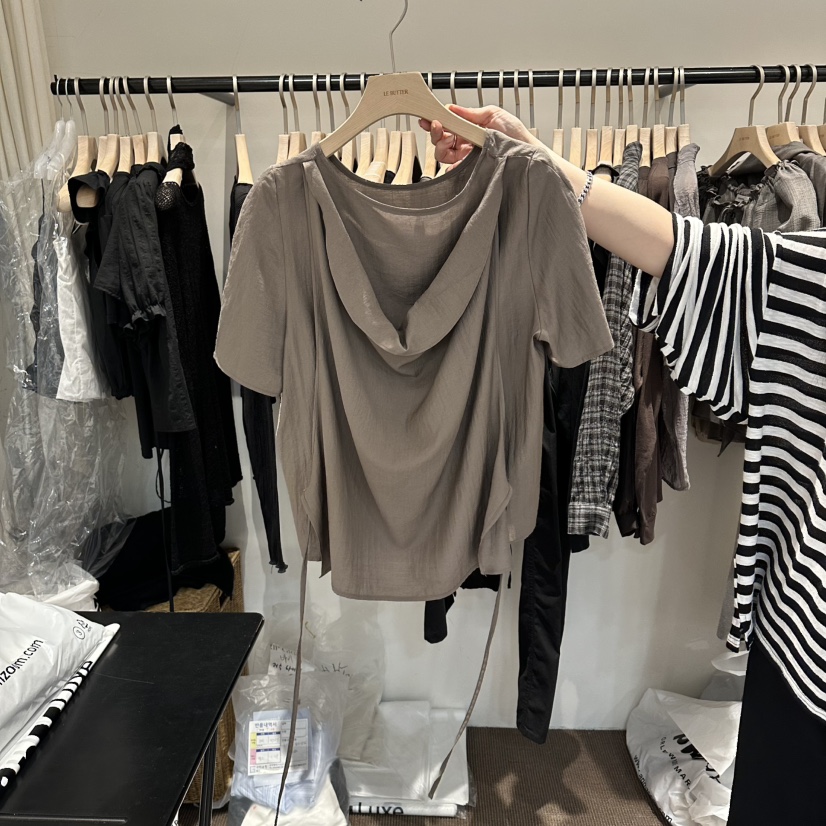 LE BUTTER韓國代購女裝新品人氣職業推薦時尚26春夏26夏季T恤LE BUTTERT恤圖色2