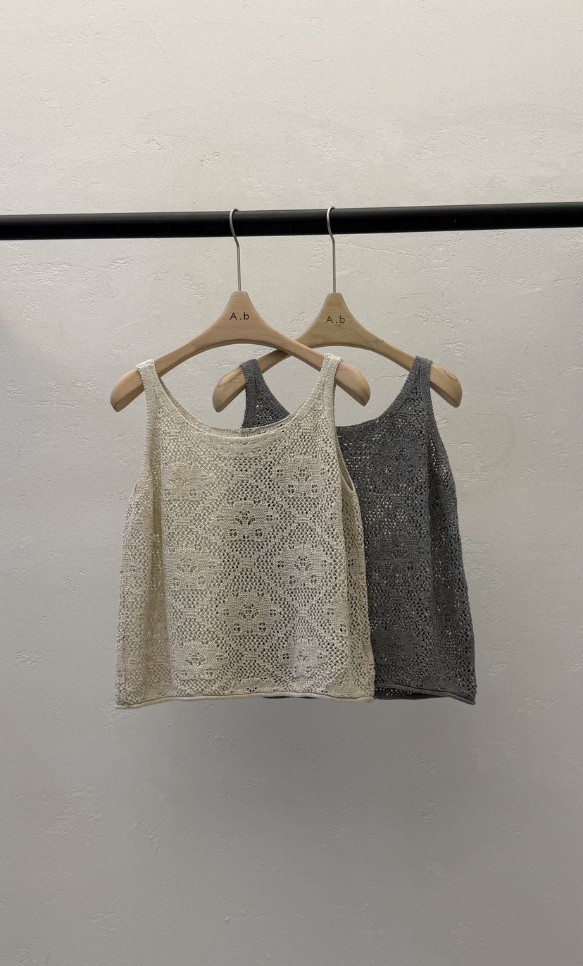 AUTUMN BEIGE-Q韓國直郵女裝新品時尚熱賣吊帶背心刺繡A.b/AUTUMN BEIGE吊帶/背心