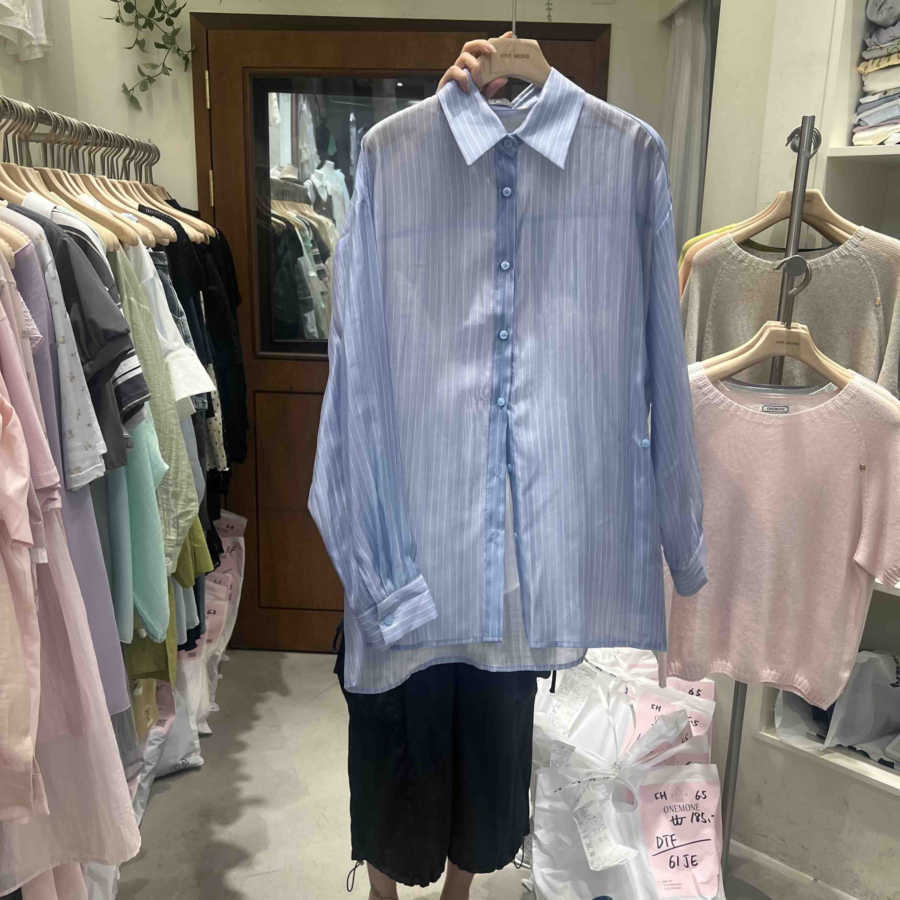 ONE MONE韓國直郵女士新款人氣職業26夏季26春夏襯衫蕾絲衫ONE MONE襯衫/蕾絲衫圖色3