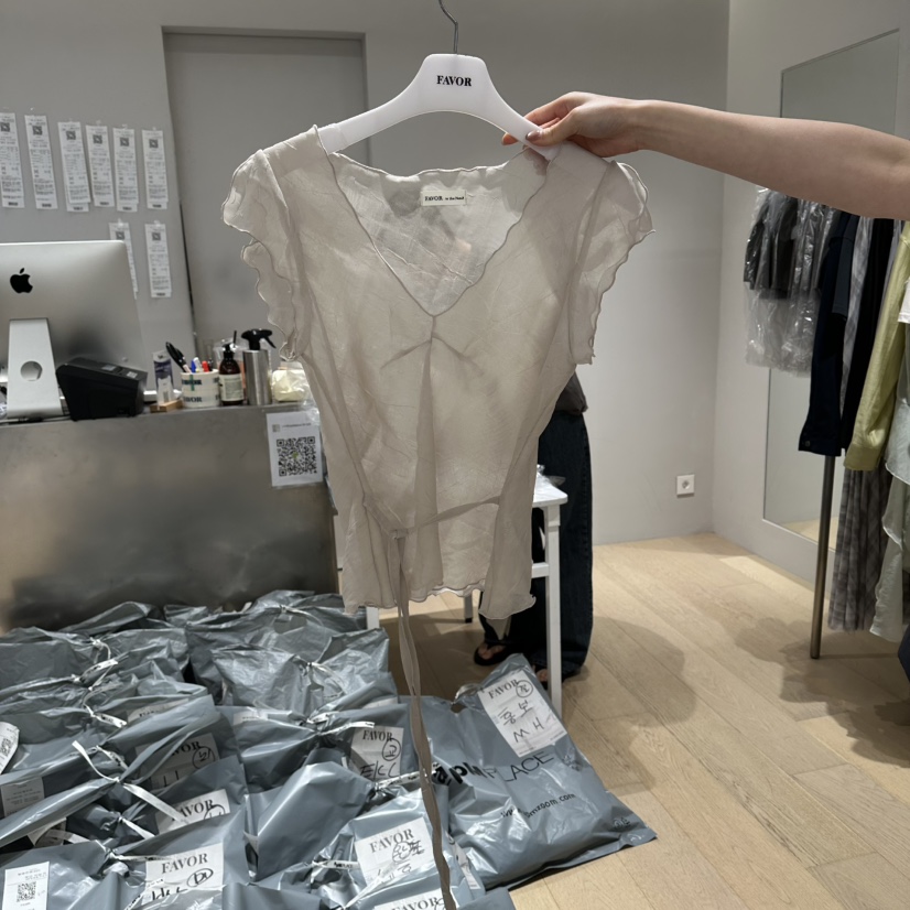 FAVOR-P東大門實拍韓國女裝新款26春夏人氣推薦襯衫蕾絲衫FAVOR-P襯衫/蕾絲衫圖色3
