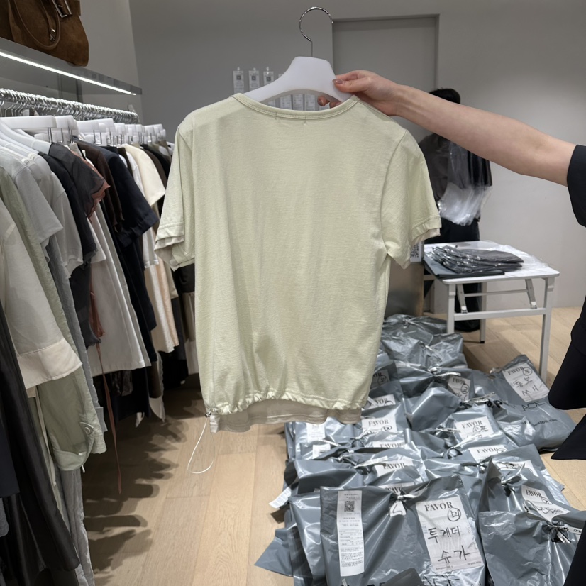 FAVOR-P韓國代購女士新品推薦時尚人氣休閑26夏季T恤假兩件FAVOR-PT恤