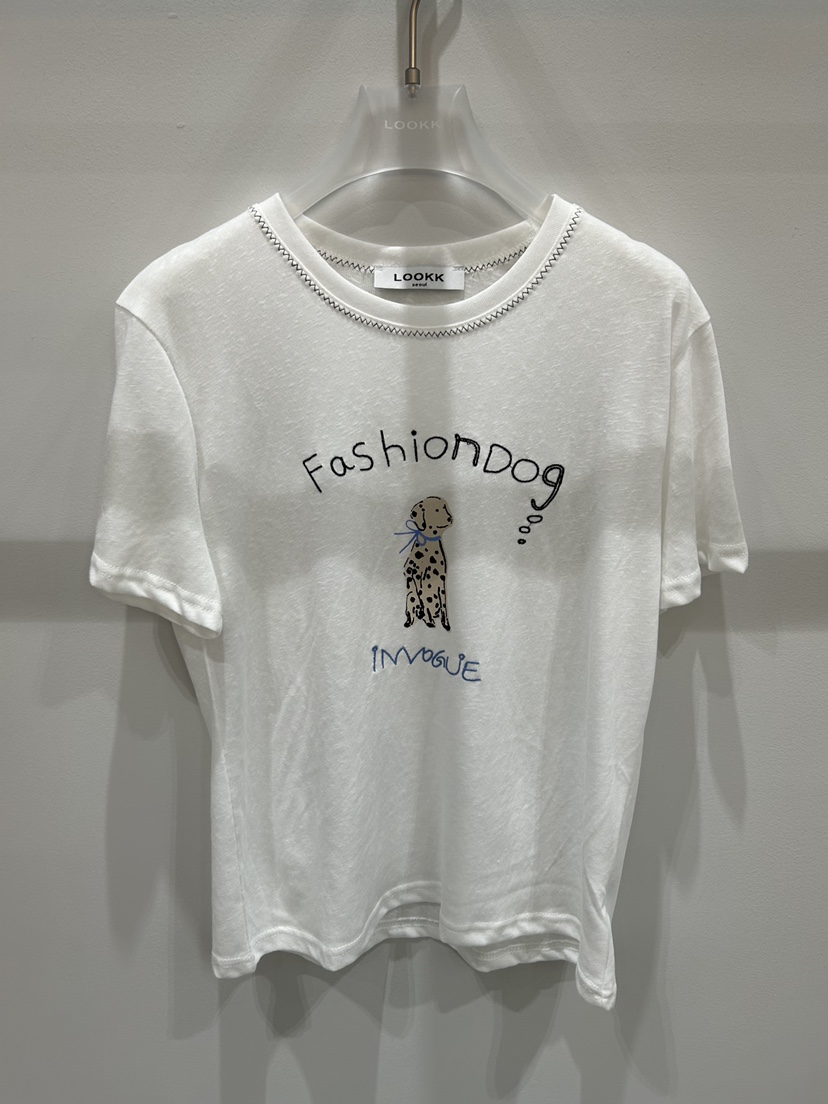 LOOKK/MIMME韓國直郵女士新品26夏季休閑職業推薦人氣T恤LOOKK/MIMMET恤圖色1