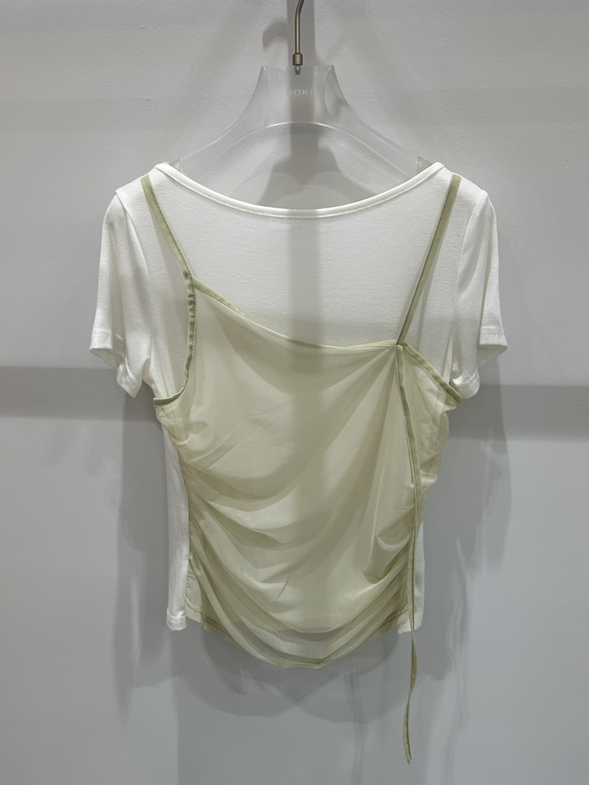 LOOKK/MIMME韓國代購女裝新品職業人氣時尚26春夏T恤假兩件LOOKK/MIMMET恤圖色1