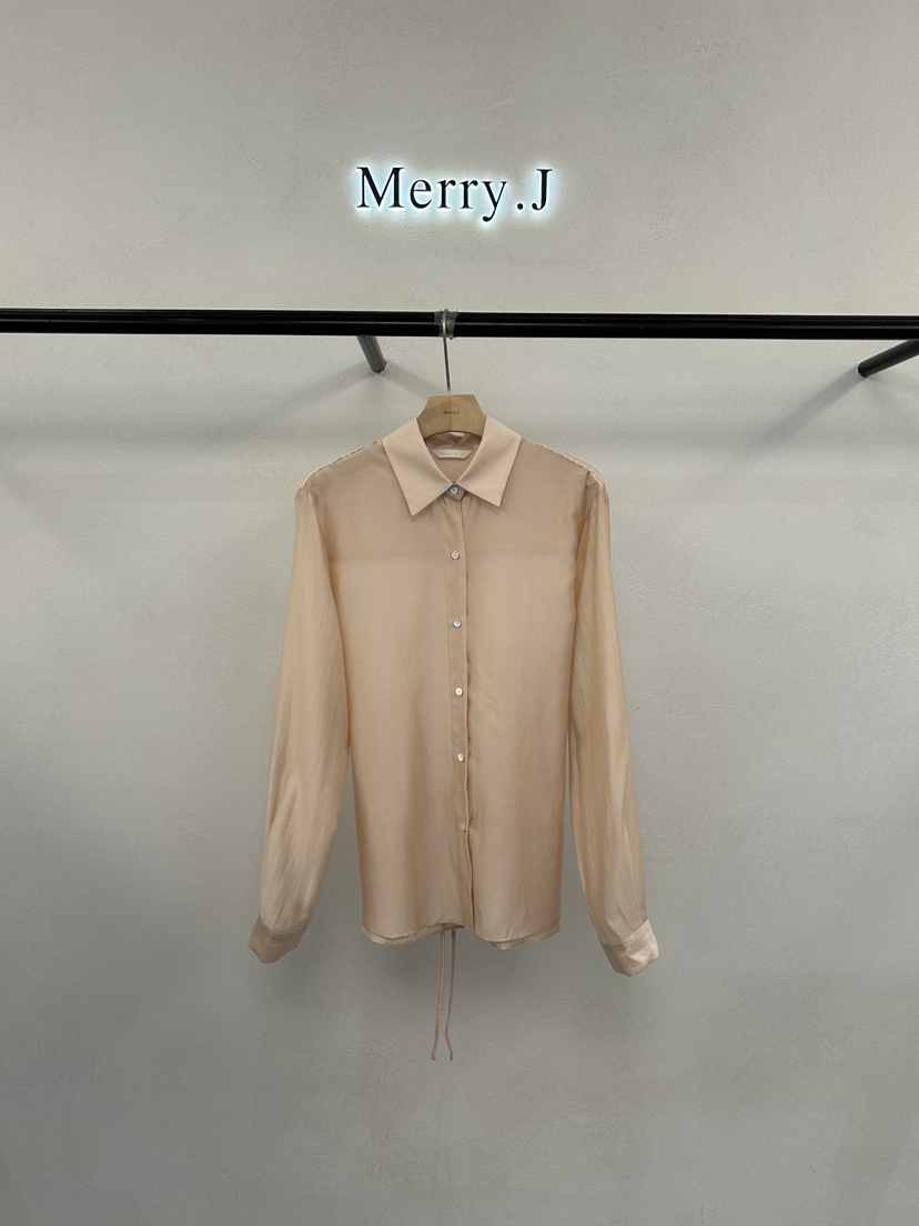 MERRY-J韓國直郵實拍女士新款推薦熱賣襯衫蕾絲衫歐根紗MERRY-J襯衫/蕾絲衫圖色1