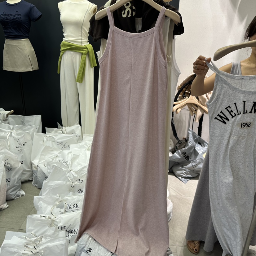 UNA/THE MAY韓國直郵女士新款推薦休閑熱賣連衣裙刺繡無袖THEMAY/UNA連衣裙