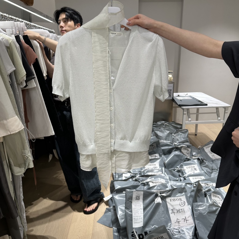 FAVOR-P韓國代購女裝新款人氣熱賣休閑26夏季開衫含圍巾FAVOR-P開衫圖色3