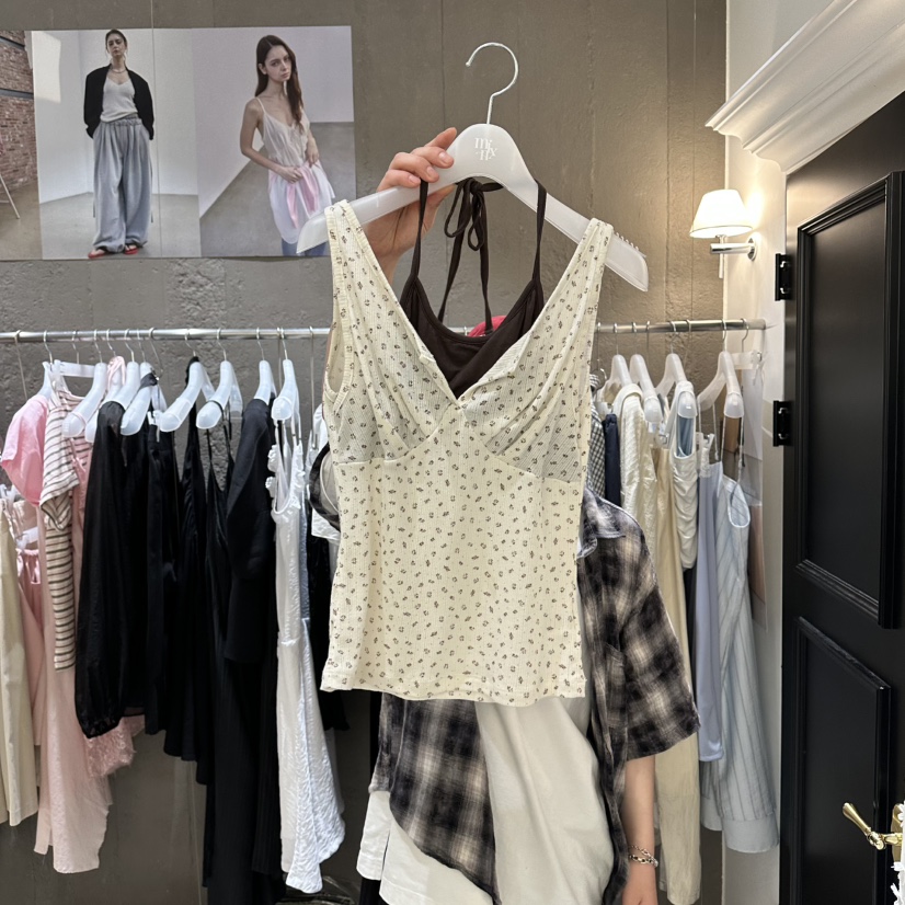 MIXXIN韓國東大門直郵女士新品熱賣人氣26春夏吊帶背心假兩件MIXXIN吊帶/背心圖色1