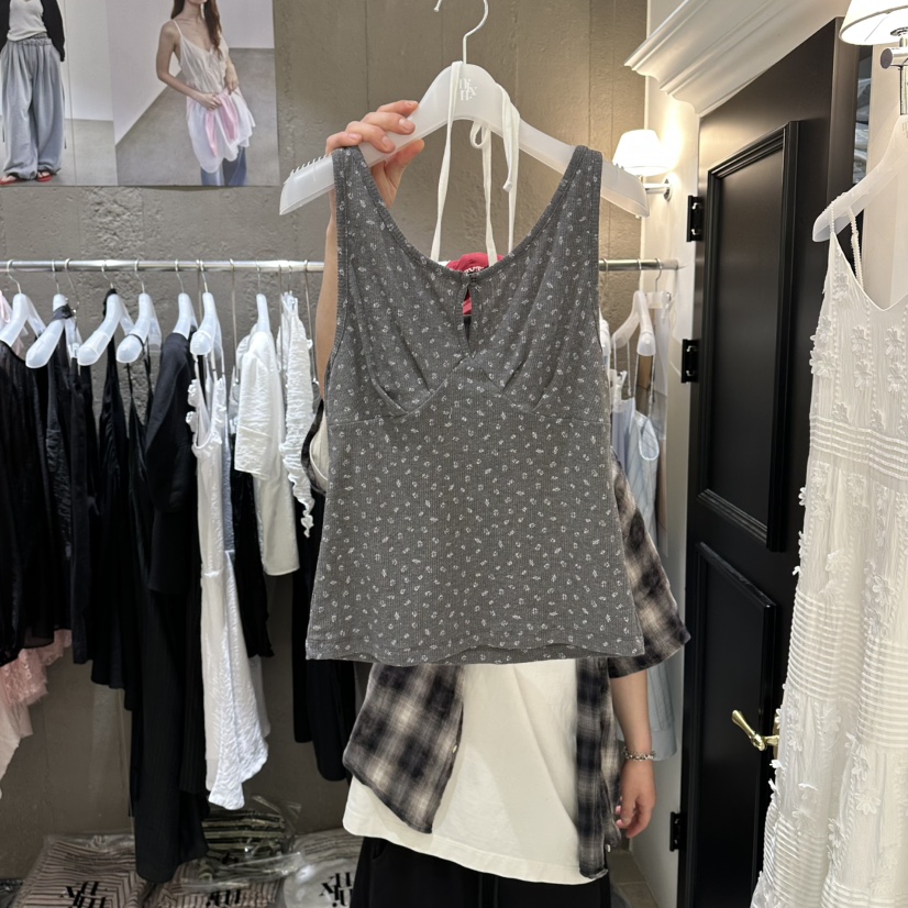 MIXXIN韓國東大門直郵女士新品熱賣人氣26春夏吊帶背心假兩件MIXXIN吊帶/背心圖色3