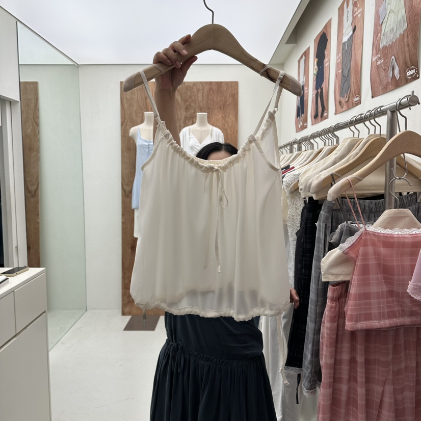 CHAV韓國直郵女士新款26春夏人氣職業時尚熱賣吊帶背心無袖CHAV吊帶/背心圖色1