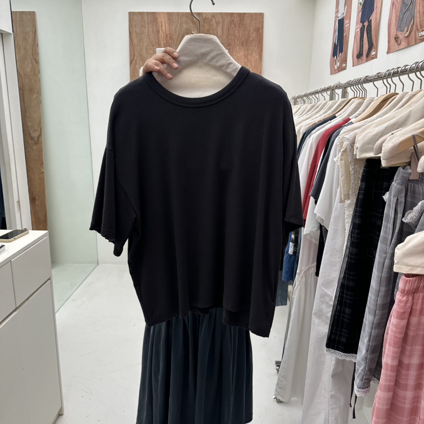 CHAV韓國直郵女士新品熱賣職業時尚26夏季人氣推薦休閑T恤CHAVT恤圖色3墨色