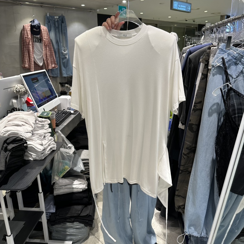 HERTZ-P韓國東大門直郵女士新品熱賣人氣職業推薦T恤腰帶HERTZ-PT恤圖色1