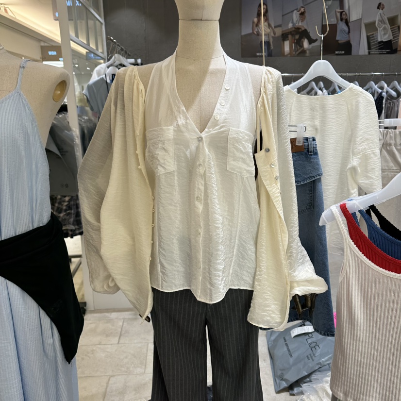 MIXXIN韓國東大門代購女士新品熱賣休閑職業26夏季襯衫蕾絲衫MIXXIN襯衫/蕾絲衫