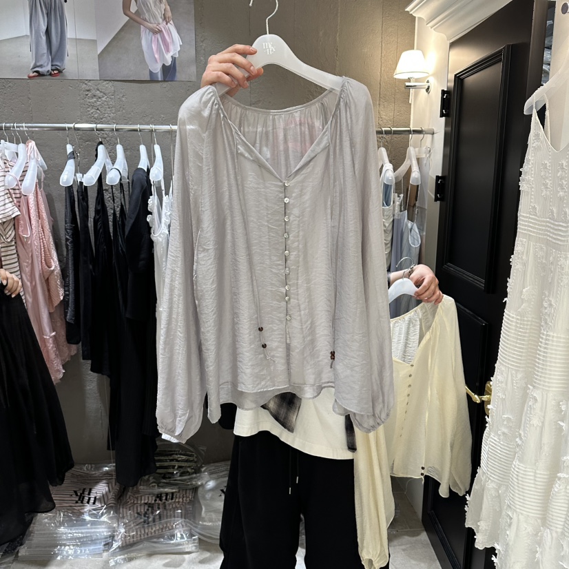 MIXXIN韓國東大門代購女士新品熱賣休閑職業26夏季襯衫蕾絲衫MIXXIN襯衫/蕾絲衫圖色2
