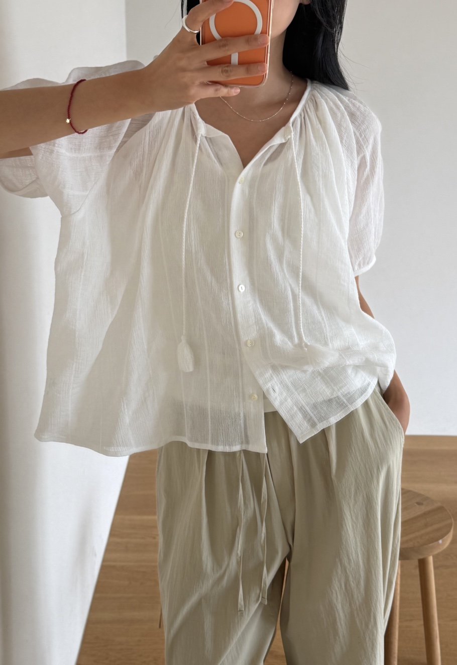 AMY GRACE-A東大門實拍韓國女士新品人氣熱賣襯衫蕾絲衫AMY GRACE襯衫/蕾絲衫