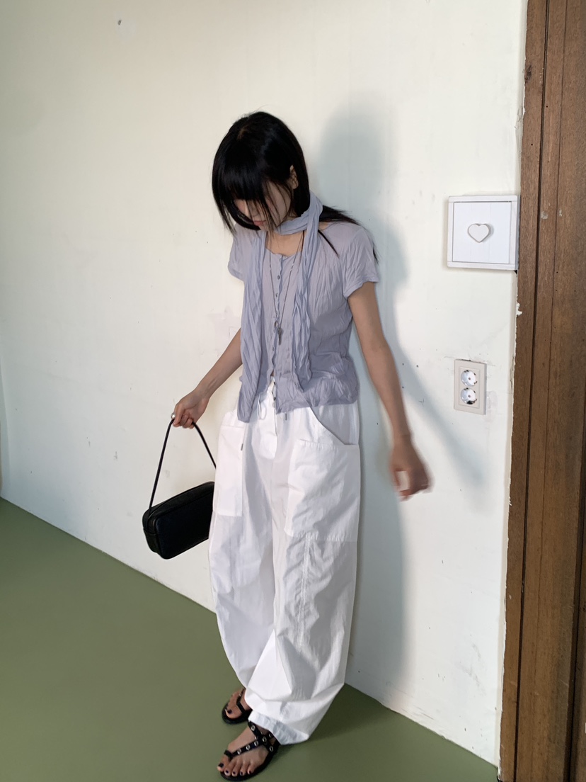 BAKING POWDER韓國代購女裝新款休閑推薦26夏季時尚T恤圍巾BAKING POWDERT恤