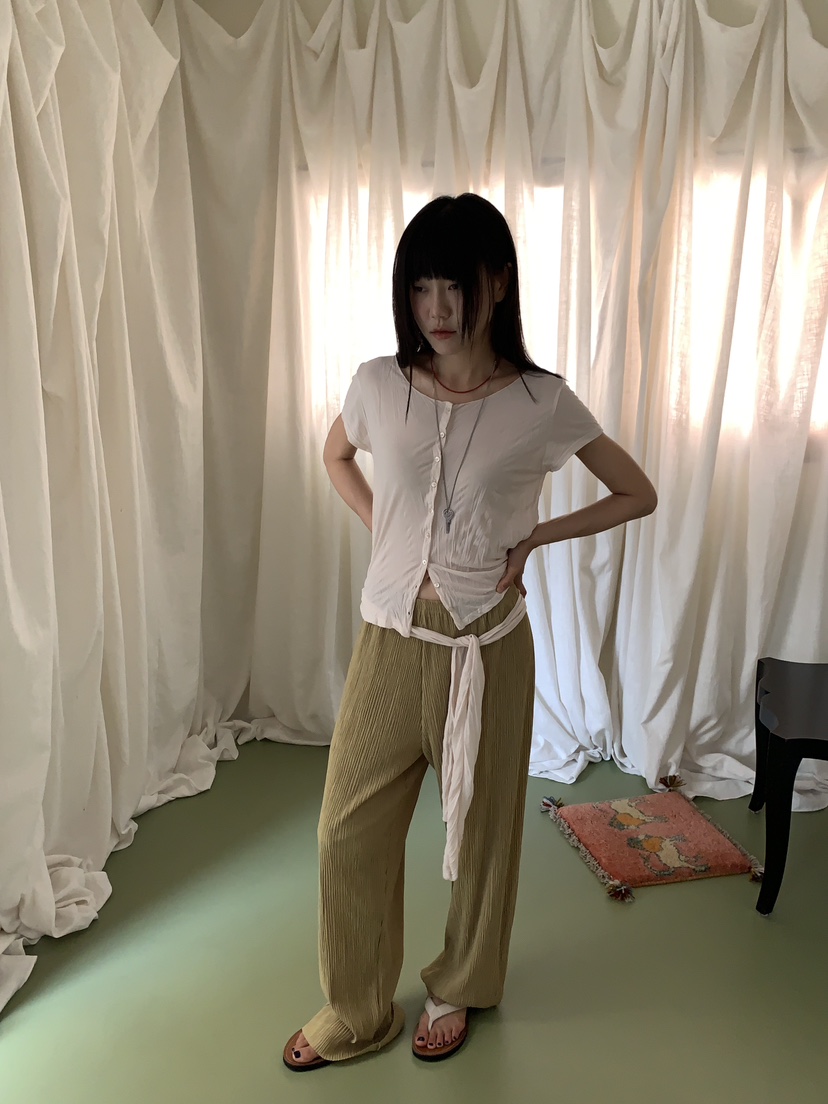 BAKING POWDER韓國代購女裝新款休閑推薦26夏季時尚T恤圍巾BAKING POWDERT恤
