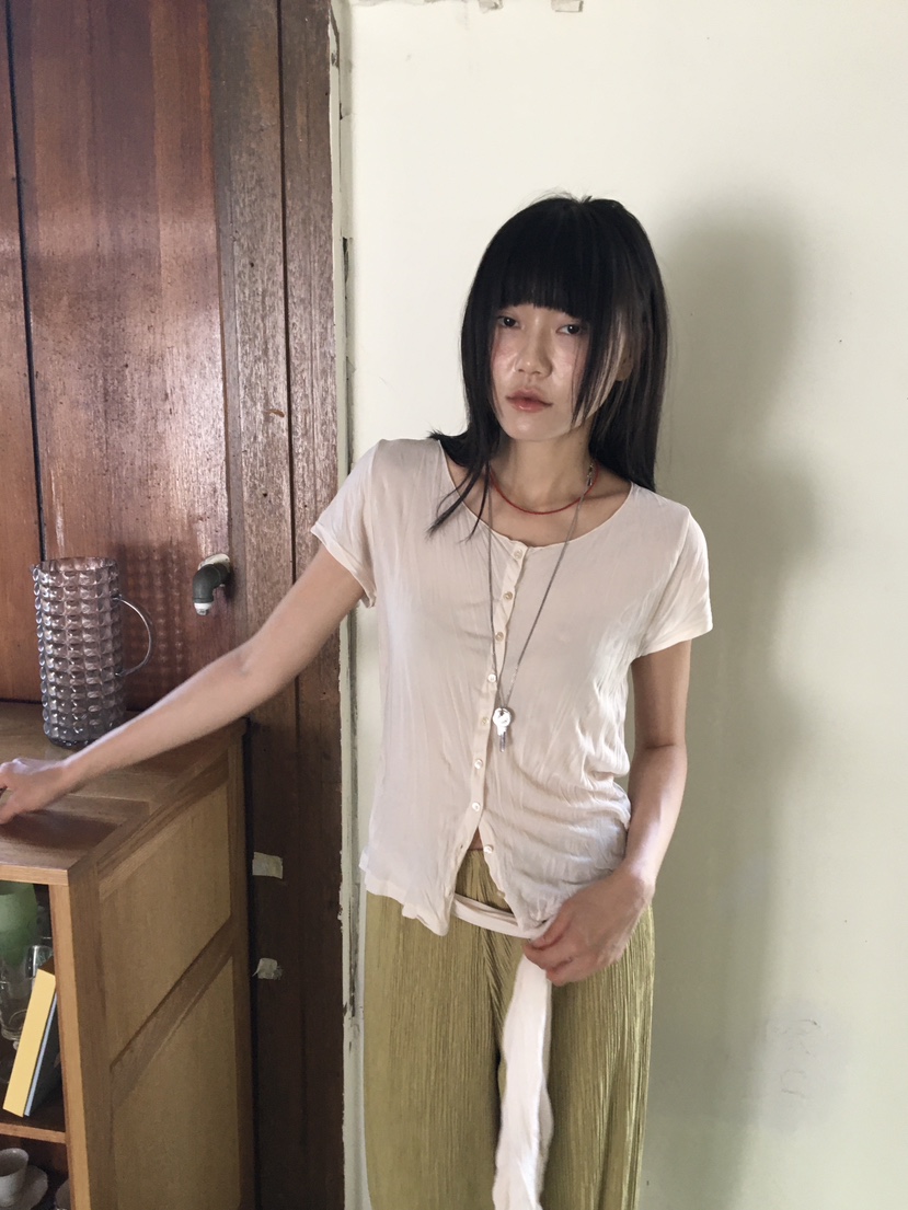 BAKING POWDER韓國代購女裝新款休閑推薦26夏季時尚T恤圍巾BAKING POWDERT恤