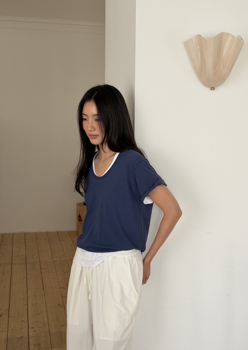 AMY GRACE-A東大門實拍韓國女士新品休閑人氣T恤不含內搭AMY GRACET恤圖色1