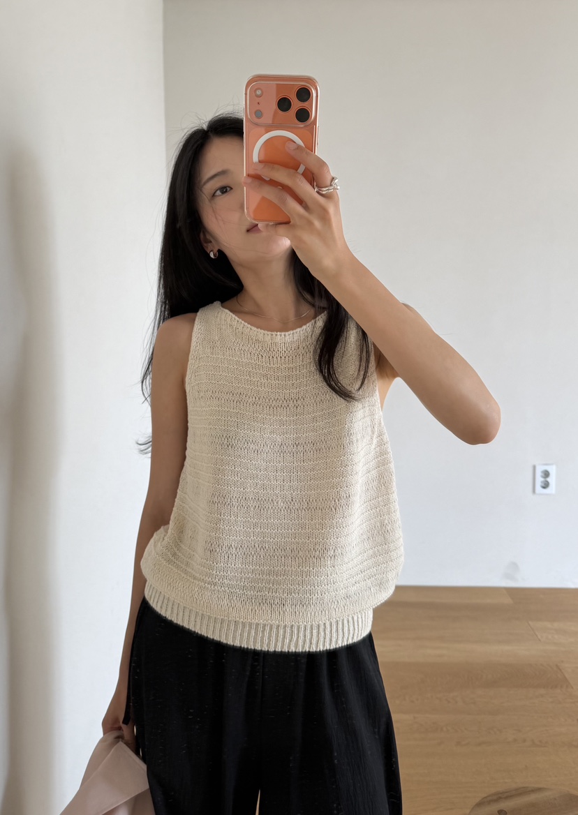 AMY GRACE-A韓國直郵女裝新款休閑熱賣吊帶背心針織無袖AMY GRACE吊帶/背心