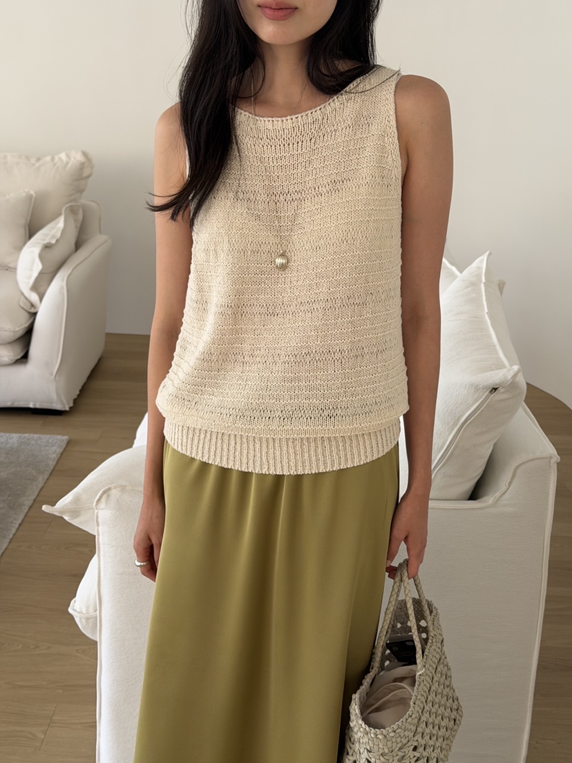 AMY GRACE-A韓國直郵女裝新款休閑熱賣吊帶背心針織無袖AMY GRACE吊帶/背心圖色2