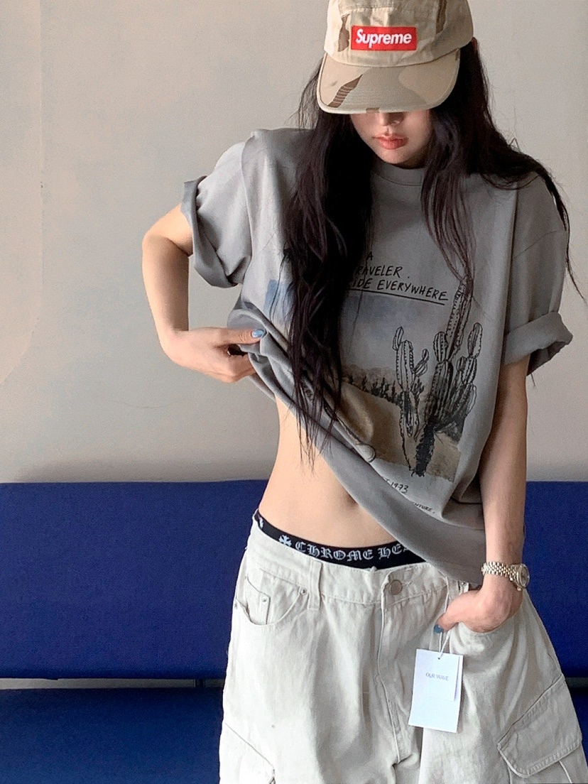 OURWAVE/OUR ROOM韓國直郵實拍女裝新品休閑熱賣推薦T恤Our Wave/Our RoomT恤