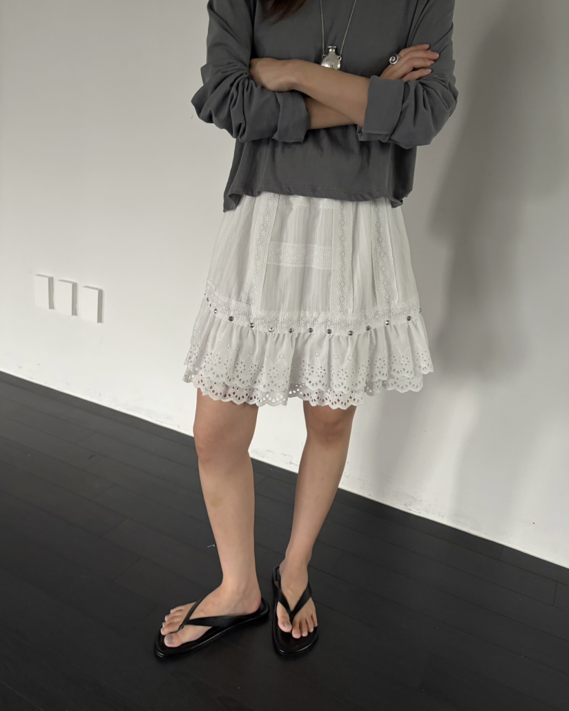 PEBBLE韓國直郵女士新款時尚推薦人氣26夏季半身裙中短裙PEBBLE半身裙/中短裙