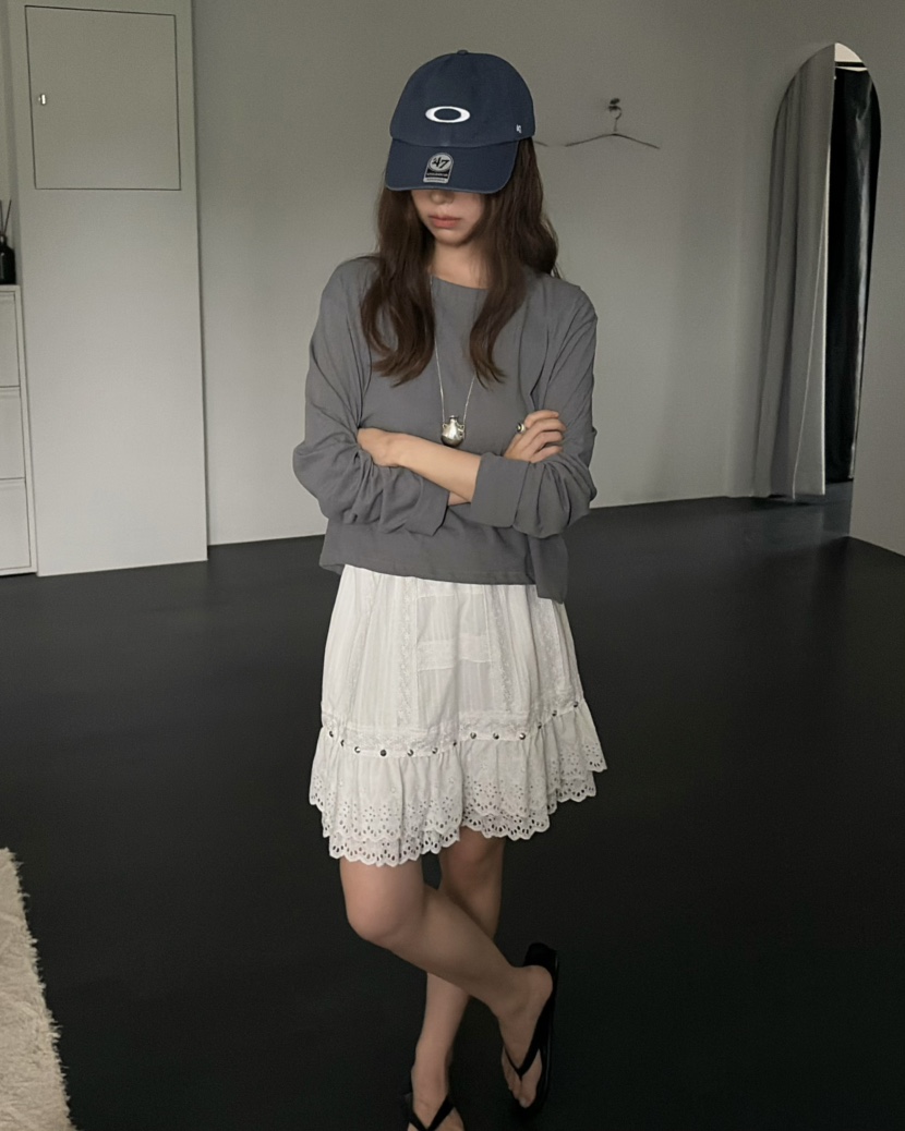 PEBBLE韓國直郵女士新款時尚推薦人氣26夏季半身裙中短裙PEBBLE半身裙/中短裙