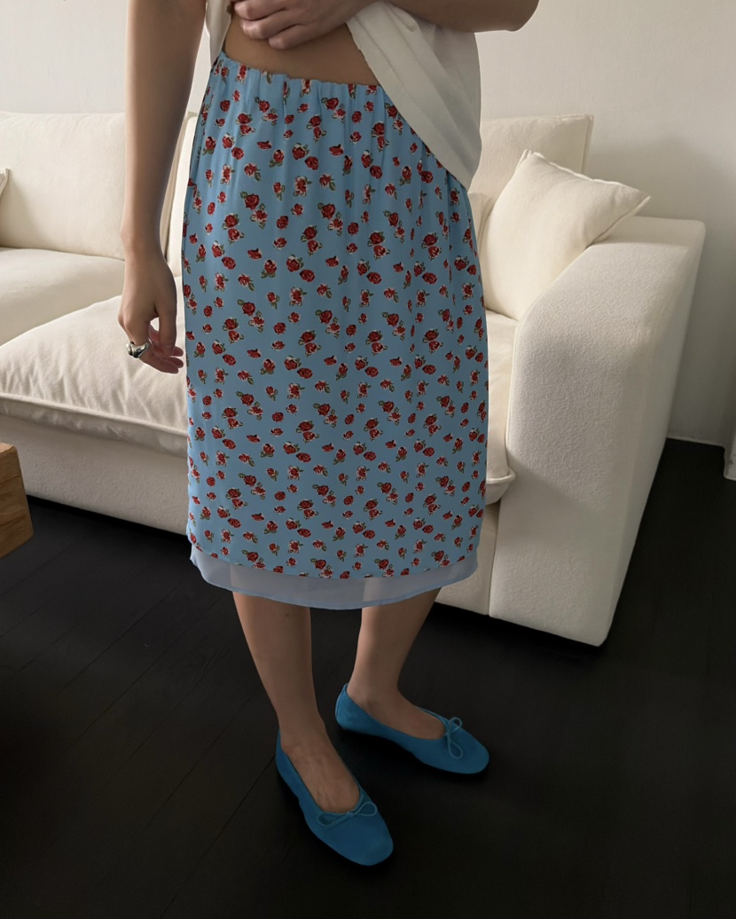 PEBBLE韓國代購女裝新品人氣26夏季時尚休閑半身裙中短裙PEBBLE半身裙/中短裙