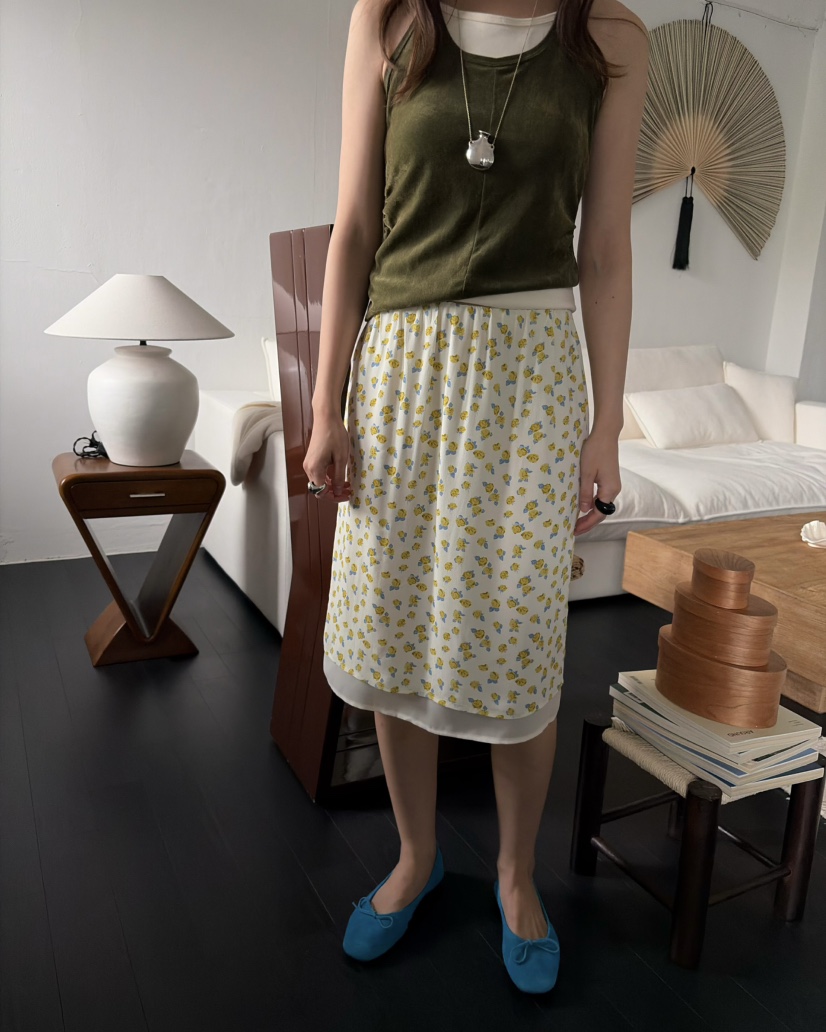 PEBBLE韓國代購女裝新品人氣26夏季時尚休閑半身裙中短裙PEBBLE半身裙/中短裙