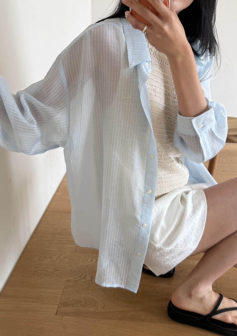 AMY GRACE-A韓國東大門代購女裝新款熱賣時尚襯衫蕾絲衫AMY GRACE襯衫/蕾絲衫