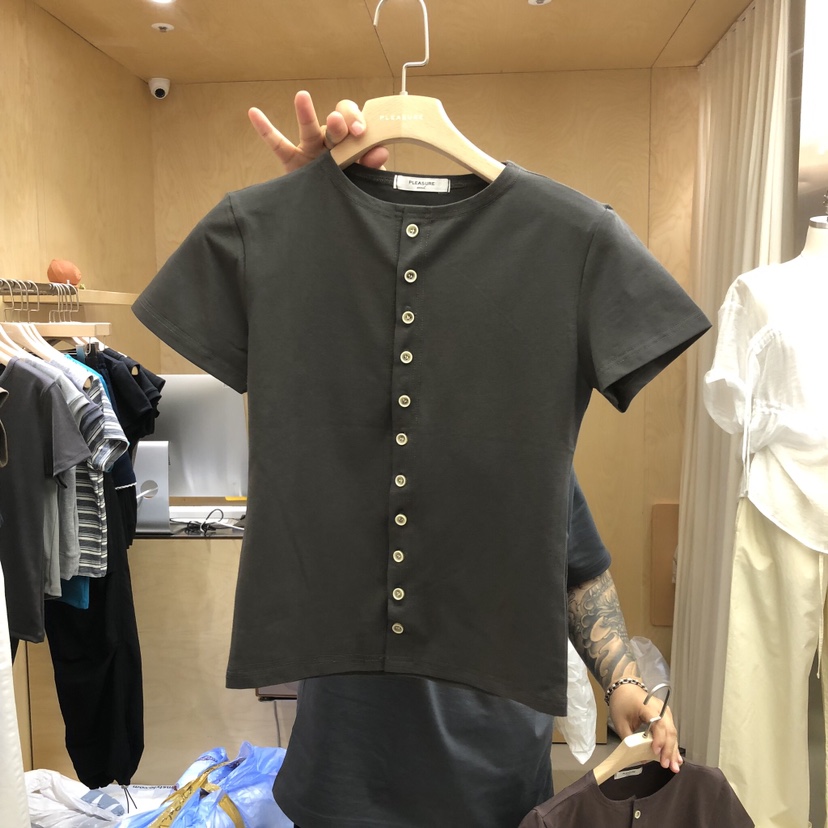 PLEASURE韓國直郵女裝新品人氣26夏季休閑推薦熱賣時尚T恤PLEASURET恤圖色3