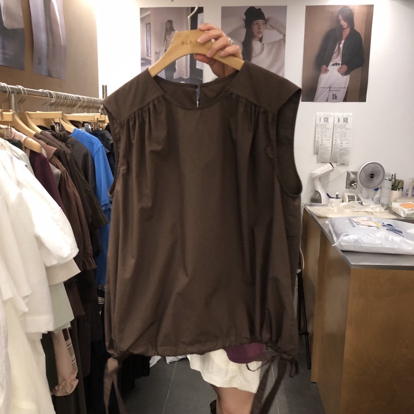 BLAIR韓國直郵實拍女士新品推薦26夏季休閑襯衫蕾絲衫褶皺BLAIR seoul襯衫/蕾絲衫圖色2