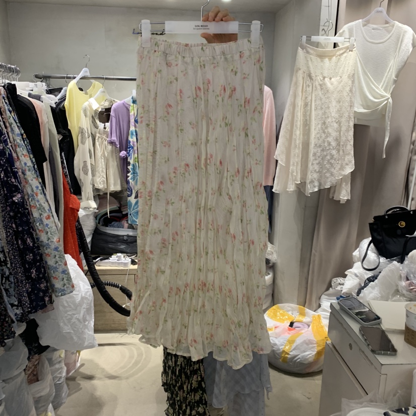 LOGROAD韓國直郵女士新品熱賣推薦26夏季休閑人氣時尚長裙LOG ROAD長裙圖色1