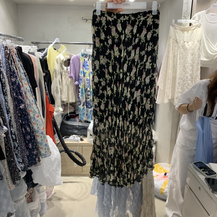 LOGROAD韓國直郵女士新品熱賣推薦26夏季休閑人氣時尚長裙LOG ROAD長裙圖色2