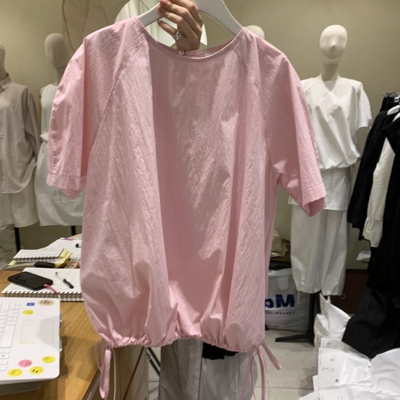 BROCCOLISALAD韓國東大門直郵女士新品熱賣26夏季襯衫蕾絲衫BROCCOLISALAD襯衫/蕾絲衫圖色1