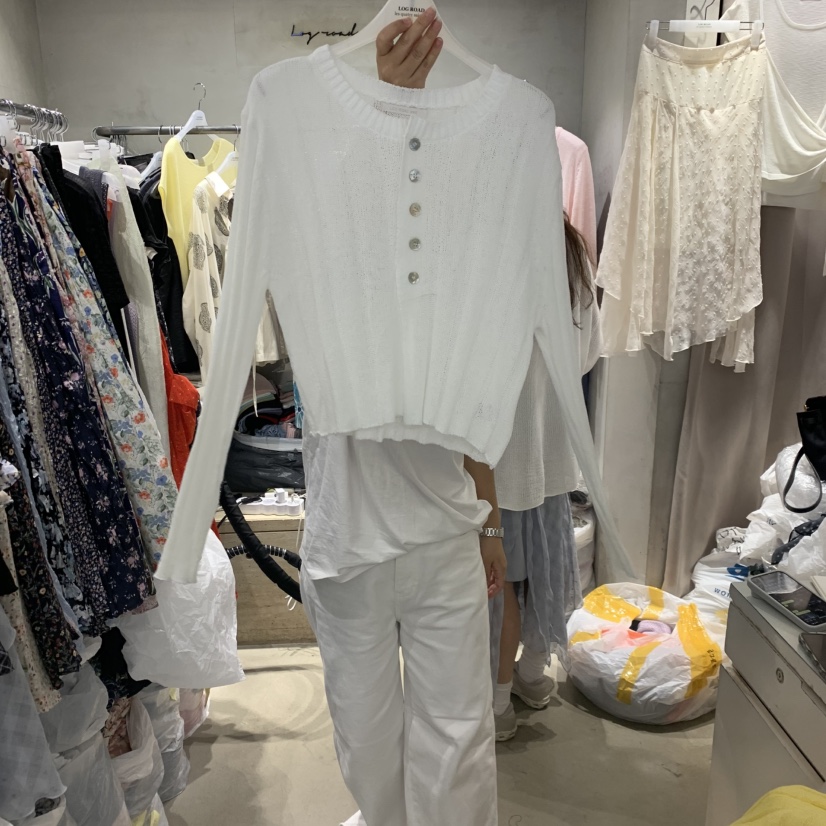LOGROAD韓國直郵女士新品熱賣休閑時尚推薦26夏季針織衫羅紋LOG ROAD針織衫圖色4