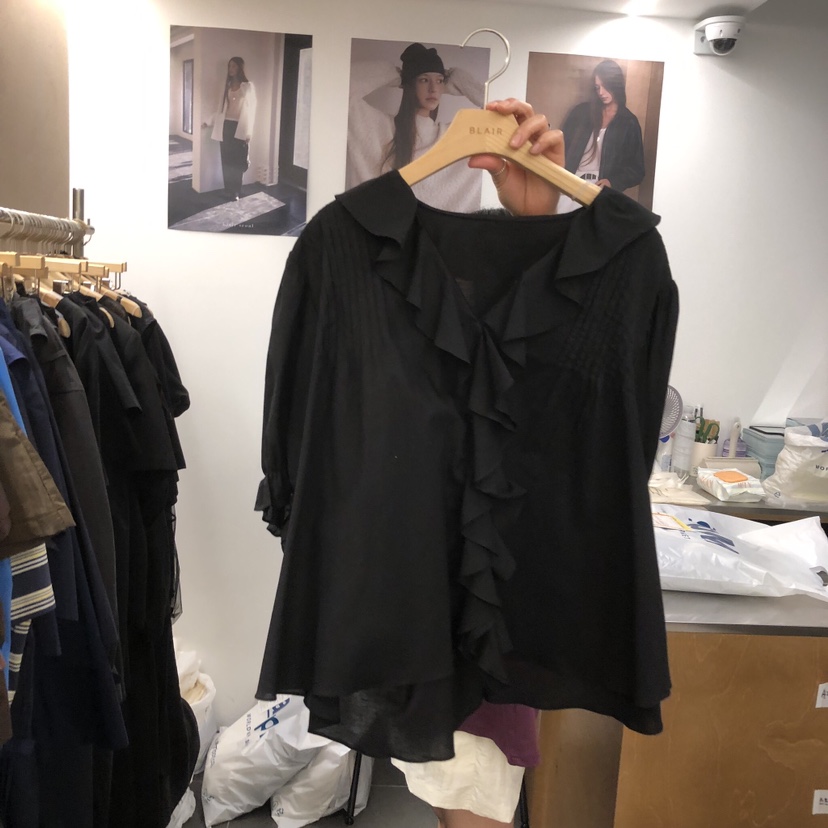 BLAIR韓國東大門直郵女士新款人氣休閑熱賣襯衫蕾絲衫褶裥BLAIR seoul襯衫/蕾絲衫圖色3