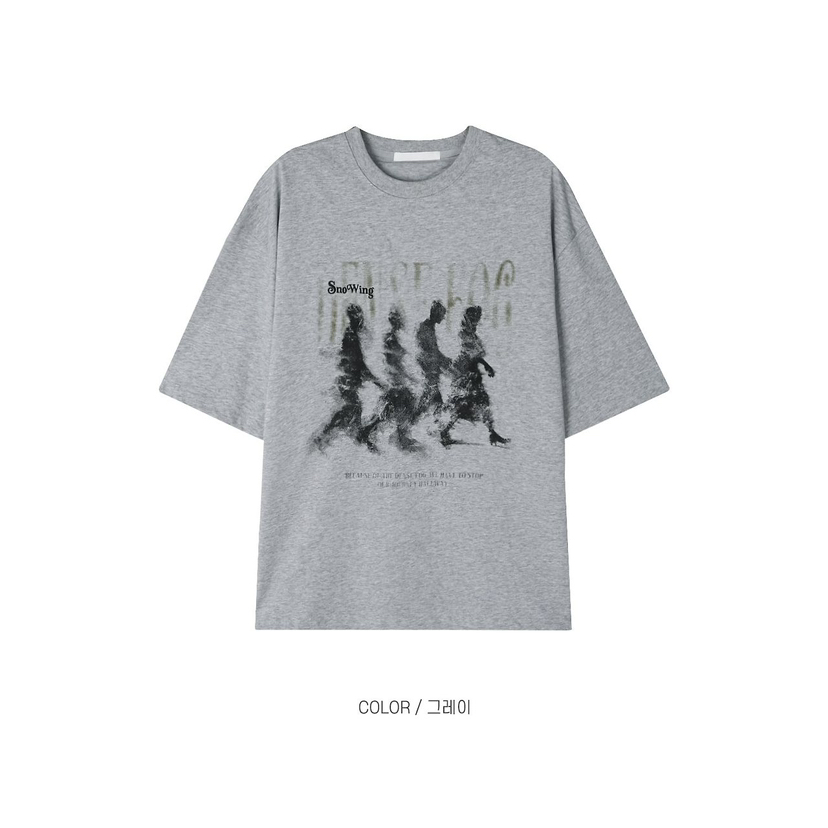 ALL OVER韓國直郵實拍女裝新品時尚26夏季熱賣T恤男女同款ALL OVERT恤圖色2