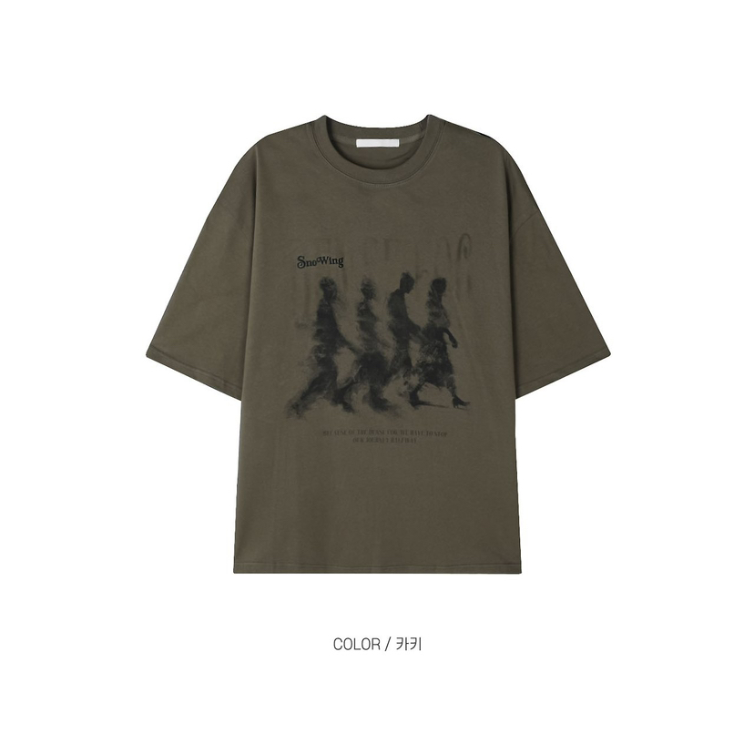ALL OVER韓國直郵實拍女裝新品時尚26夏季熱賣T恤男女同款ALL OVERT恤圖色4