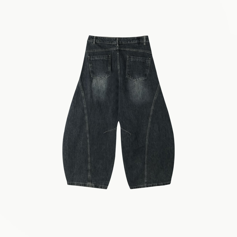 ALL OVER韓國直郵女裝新品26夏季人氣時尚牛仔褲男女同款ALL OVER牛仔褲